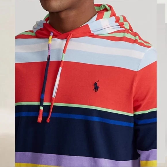 Polo Ralph Lauren Men's Multicolor Striped Hooded T-Shirt - Picture 3 of 8